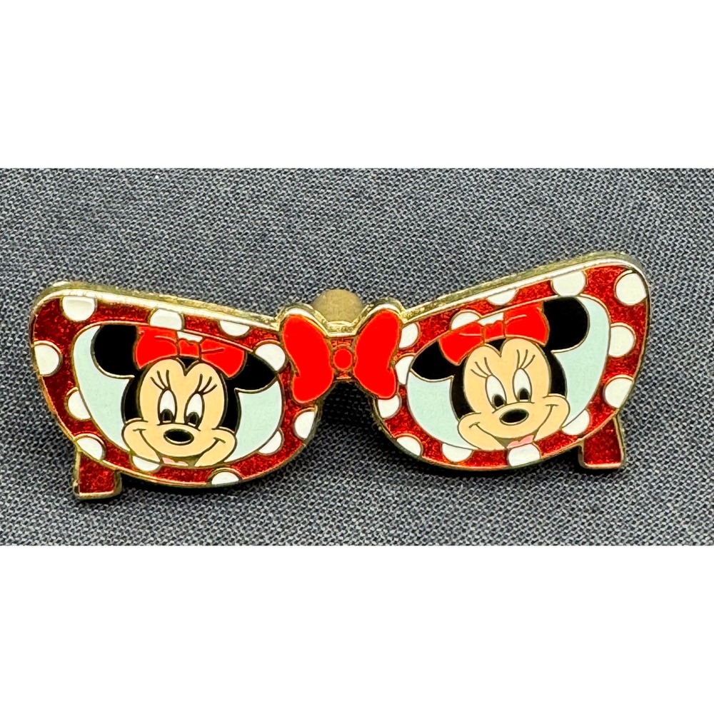Disney Trading Pin Minnie Mouse Character‎ Sunglasses Red Polka Dot Bow 2008